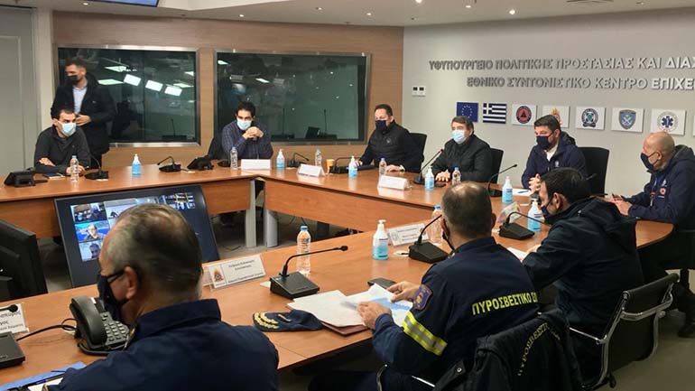 Ολοκληρώθηκε η νέα ευρεία σύσκεψη στην Πολιτική Προστασία για την κακοκαιρία